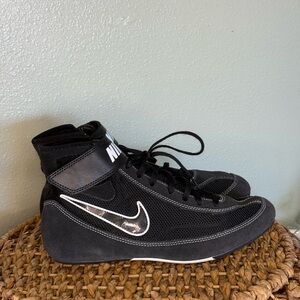 Nike Black and White Men’s Wrestling Shoes SpeedSweep VII